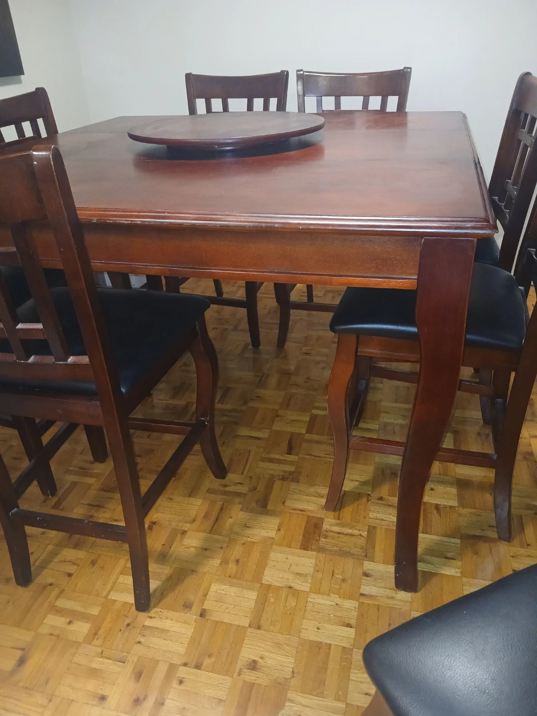 Wood Dining Table with 8 Chairs - photo 2