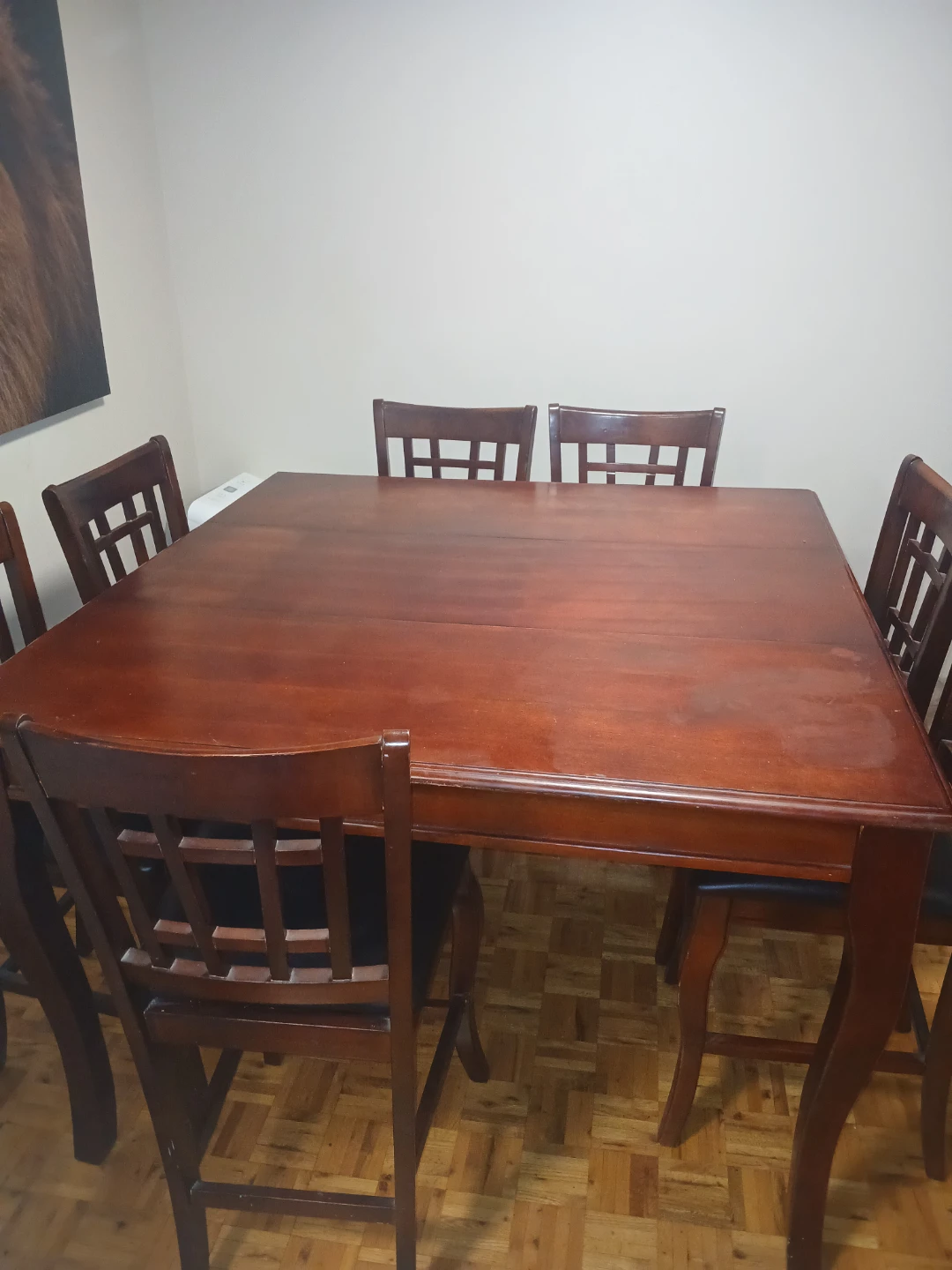 Wood Dining Table with 8 Chairs - photo 3