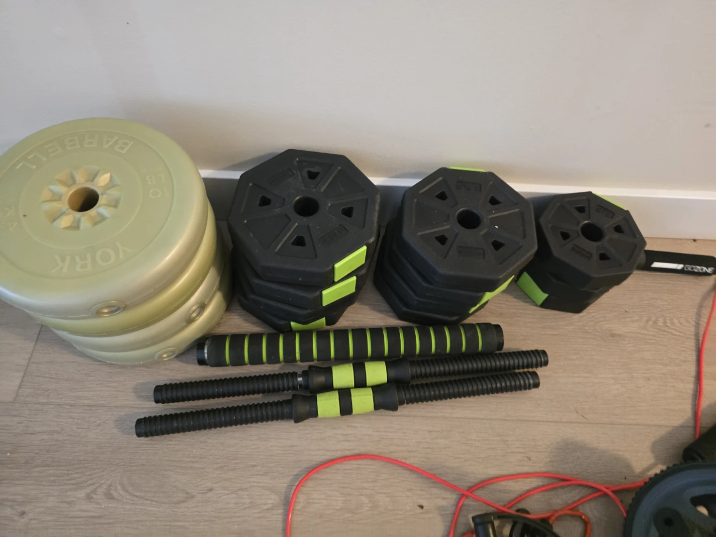 York Fitness Dumbbell and Barbell Weight Set