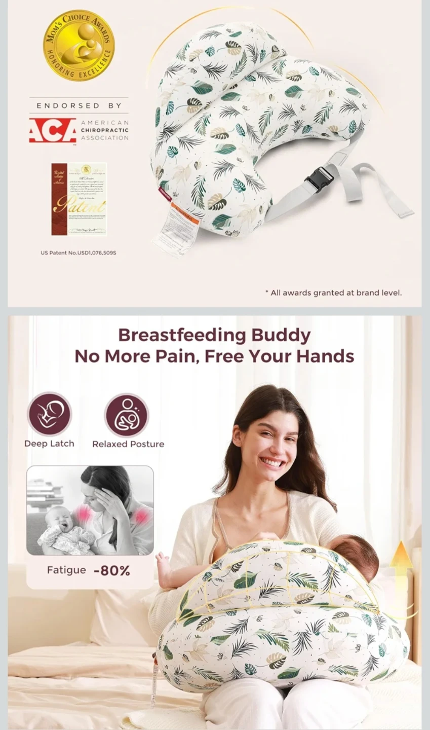 Momcozy Nursing Pillow - Jungle Leaf Print - photo 5