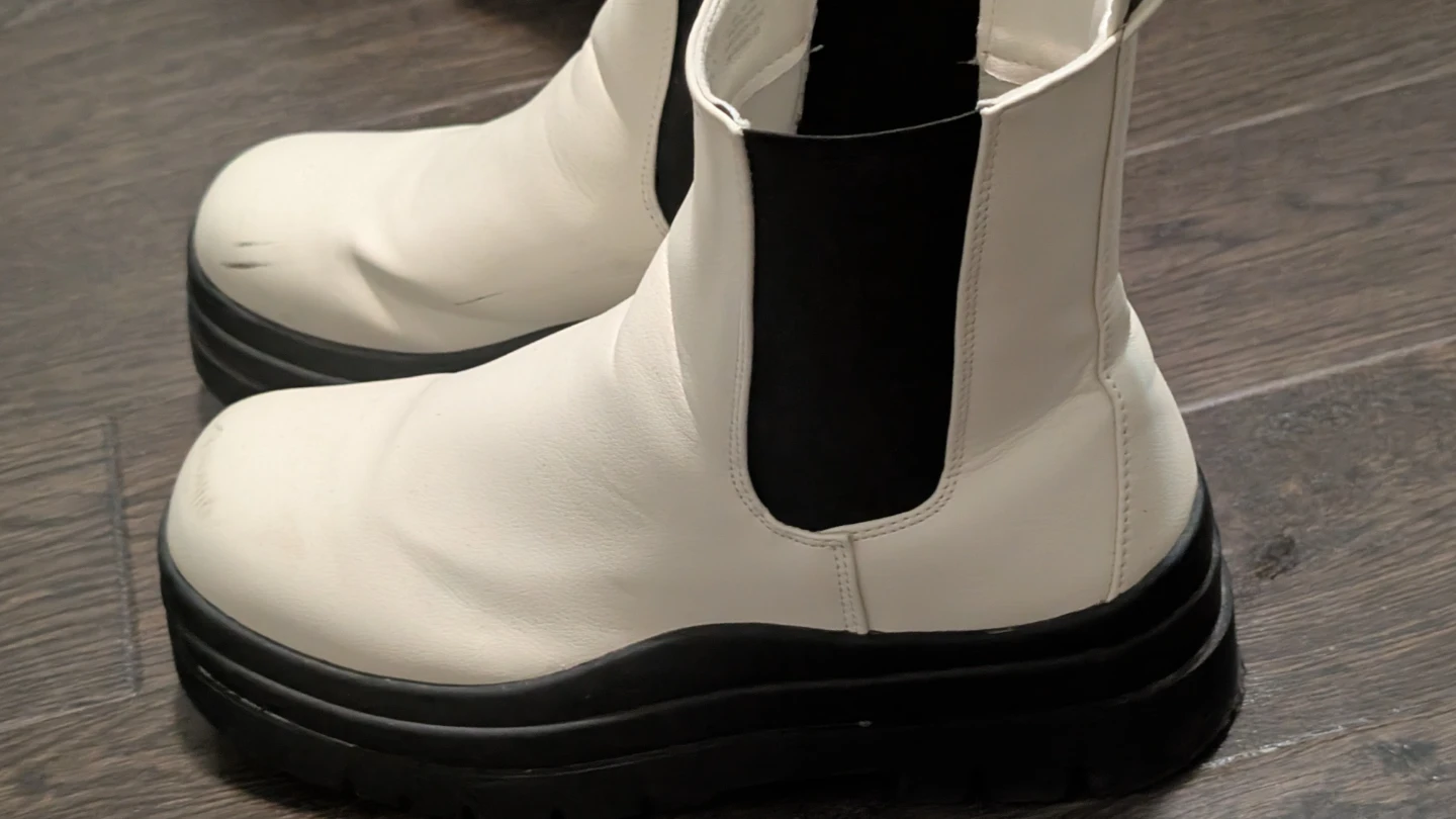 White Platform Chelsea Boots - photo 2