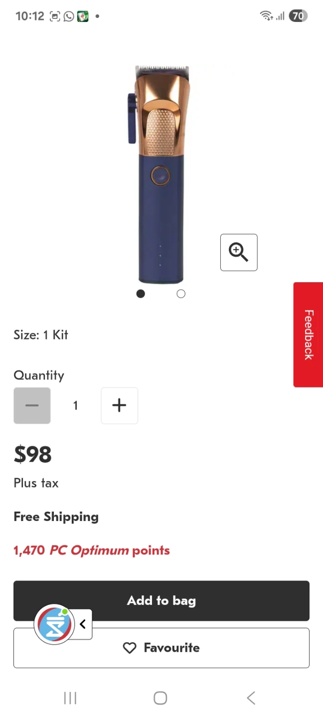 Blue and Gold Hair Clipper