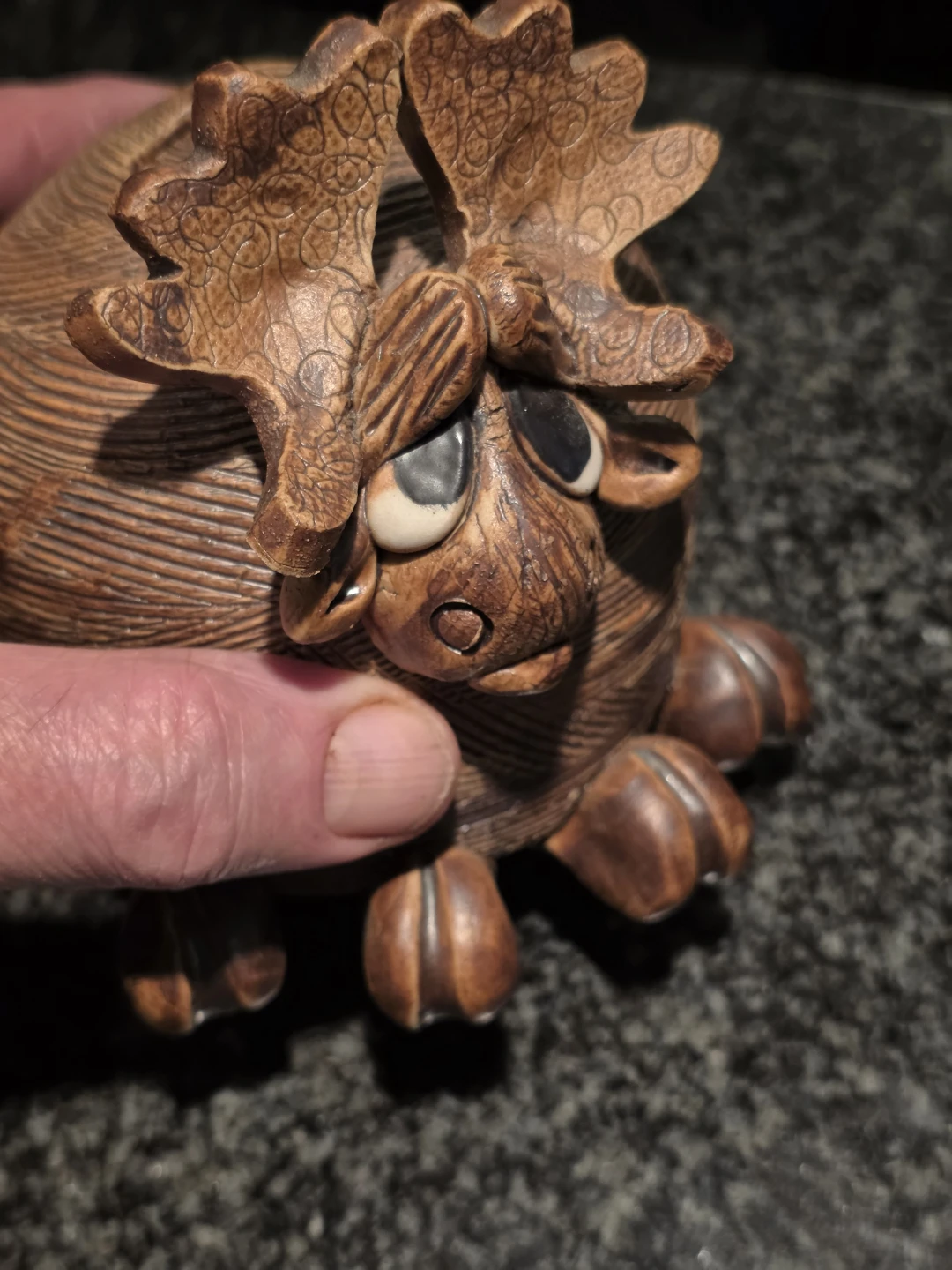 Ceramic vintage moose coin bank