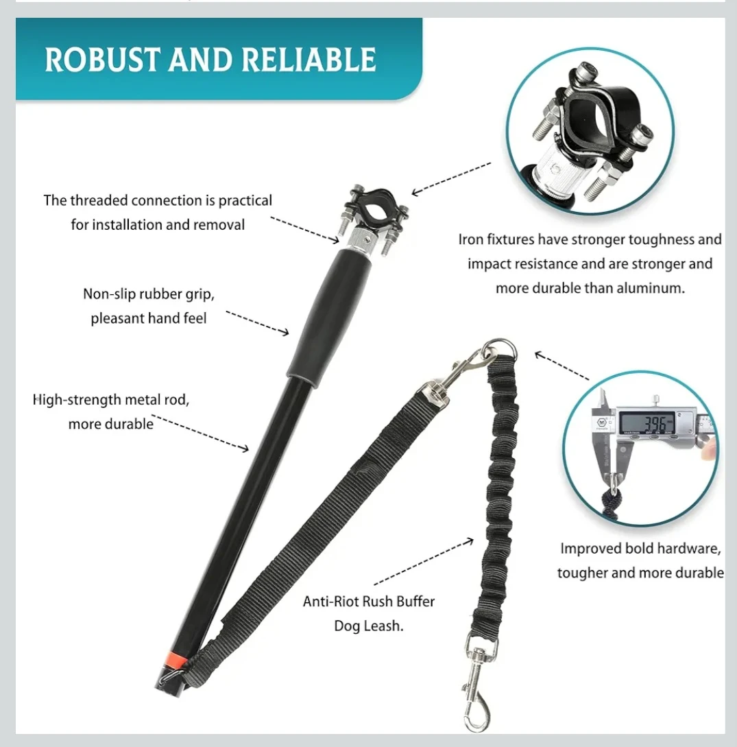 Dog Bicycle Exerciser Leash Hands Free Bicycle Dog Leash - photo 4