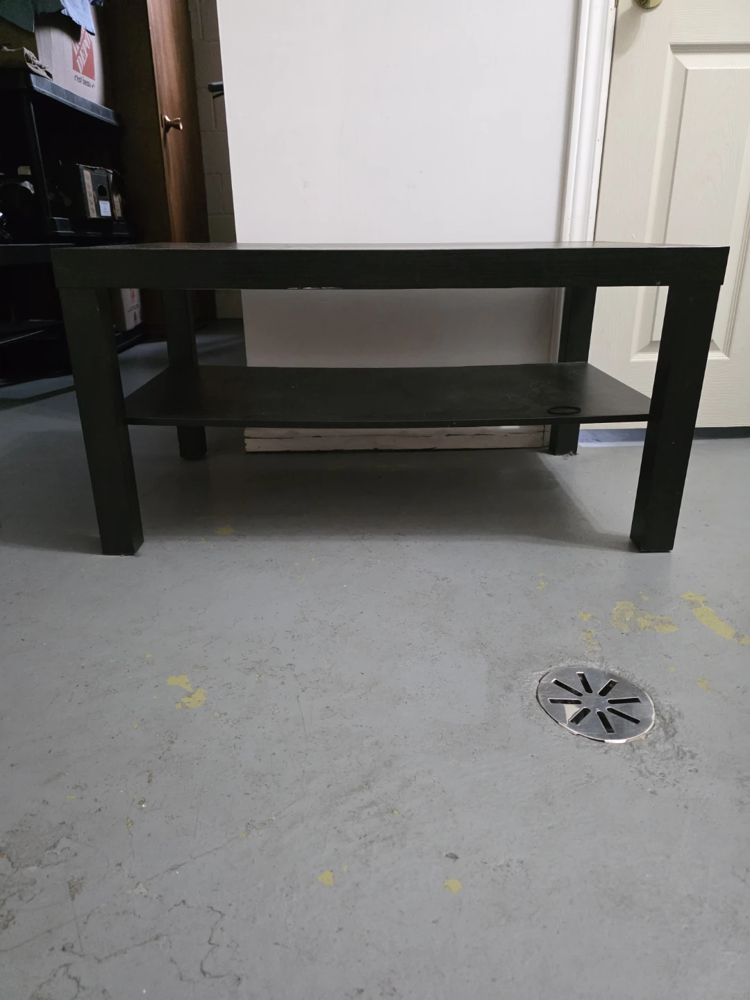 Dark Brown Two-Tiered Console Table