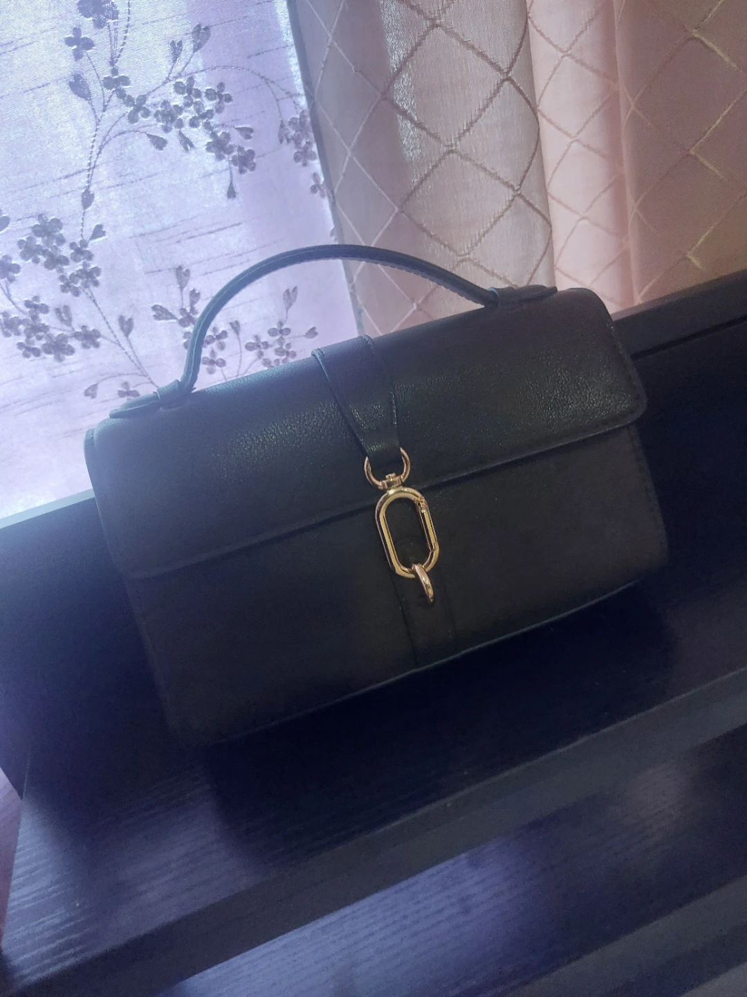 H&M dark brown leather handbag