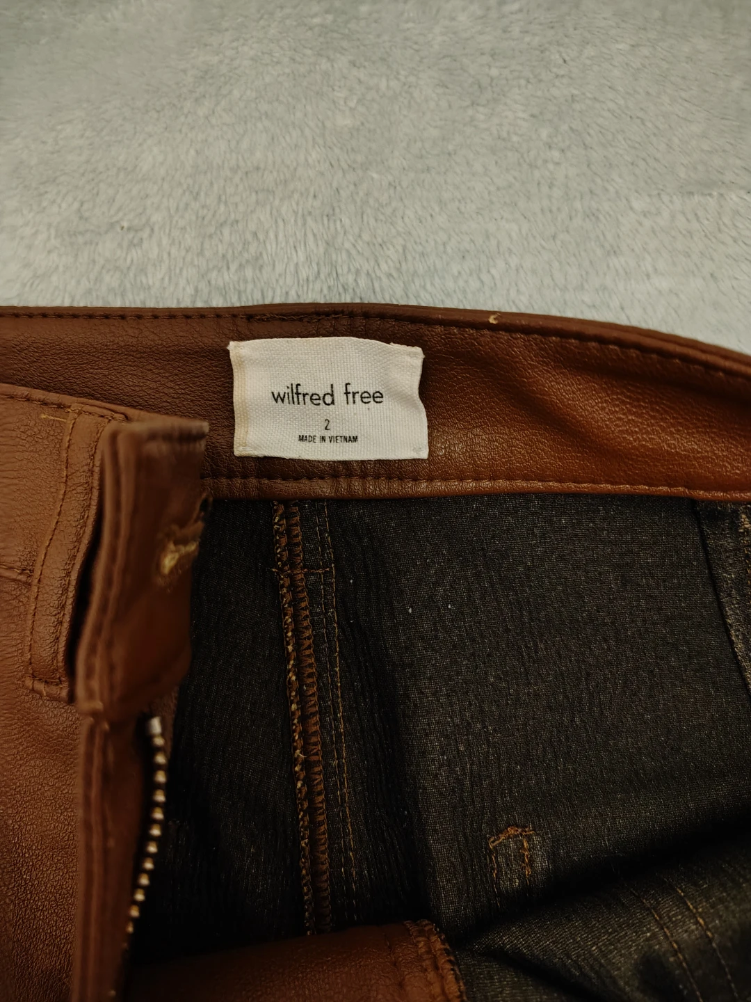 Wilfred Free Brown Faux Leather Melina Pants - Size 2 - photo 2
