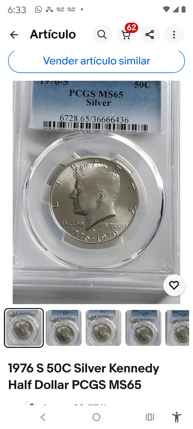 1976-S PCGS MS65 Silver Kennedy Half Dollar 50C - photo 4