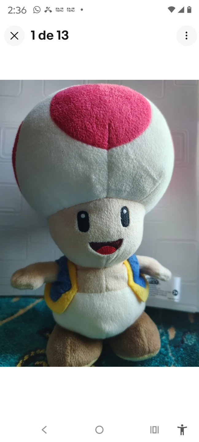 Nintendo Super Mario Toad Plush Toy - photo 2