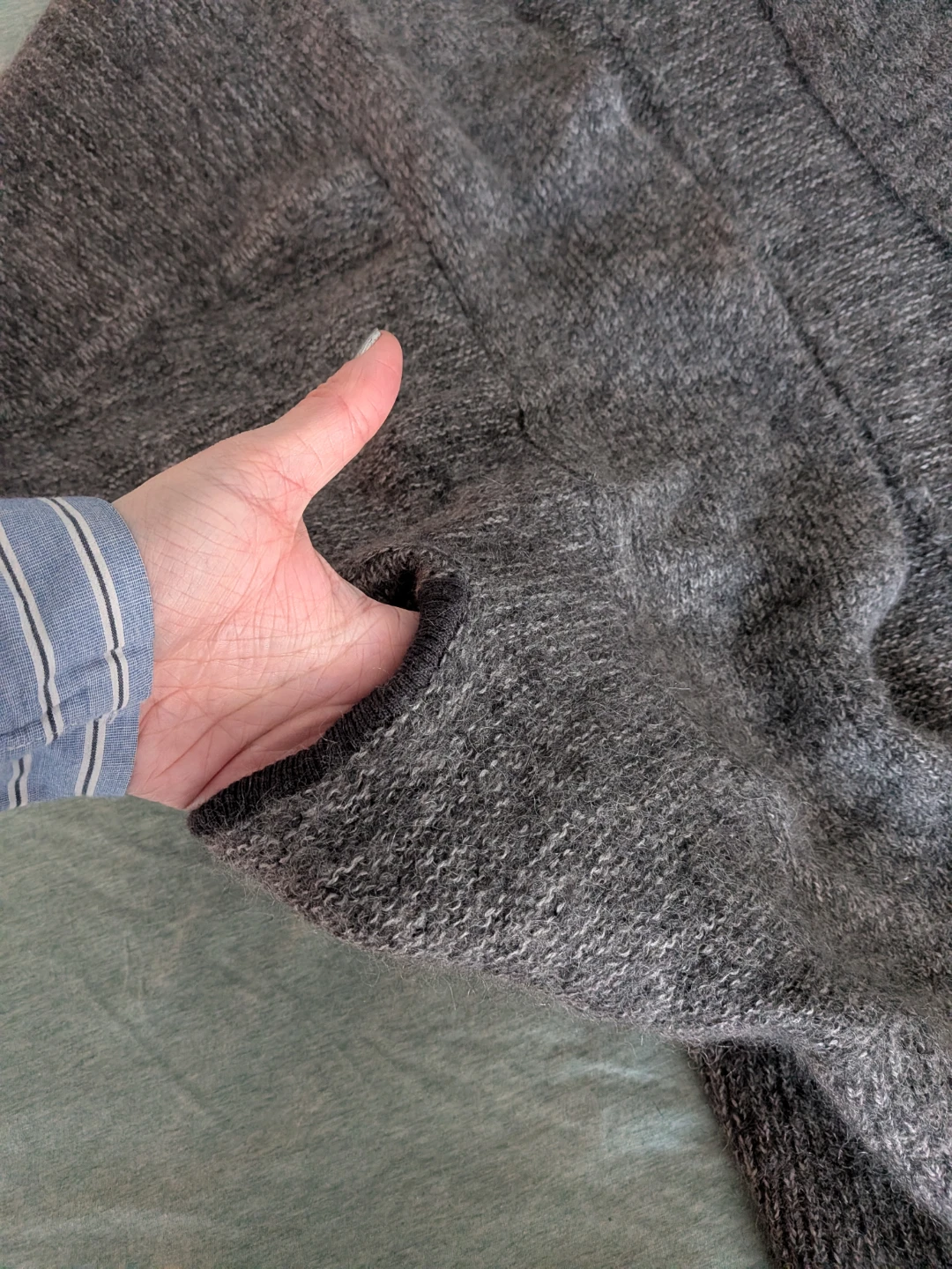 The Group BABATON Grey Wool Alpaca Mohair Cardigan XXS/XS - photo 3