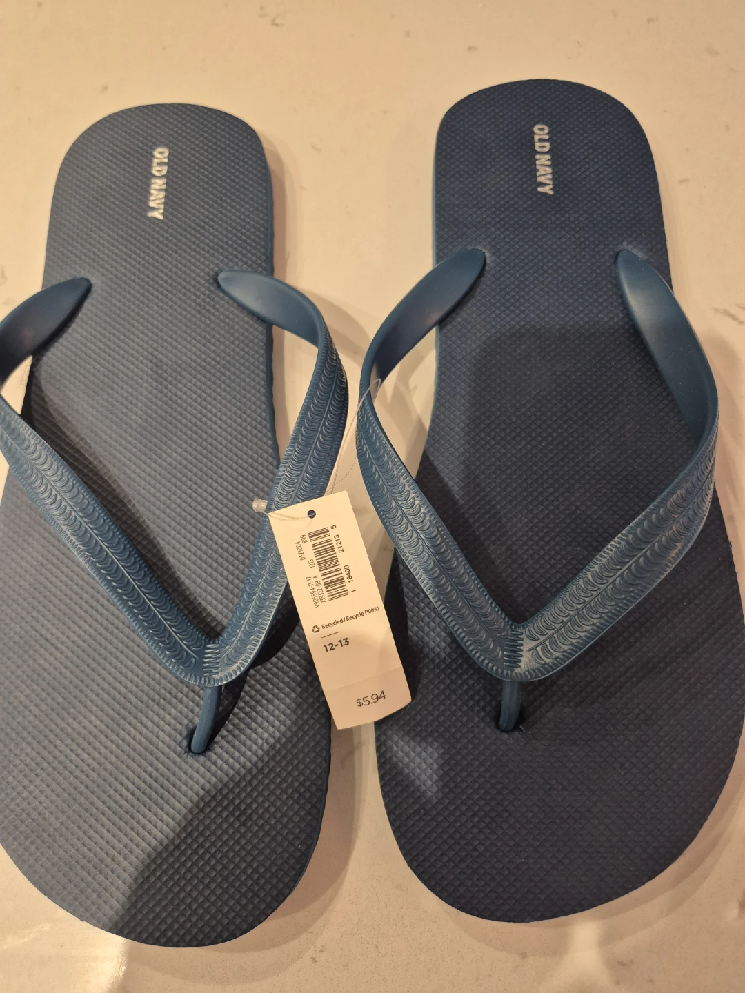 Old Navy Blue Flip Flops - Size 12-13