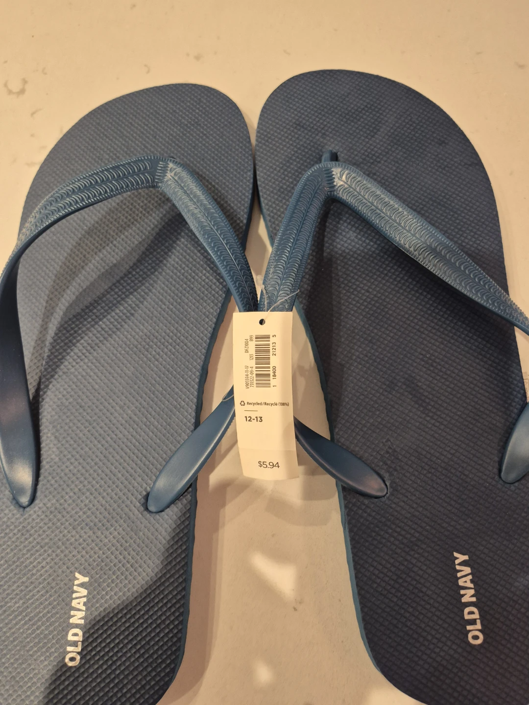 Old Navy Blue Flip Flops - Size 12-13 - photo 2