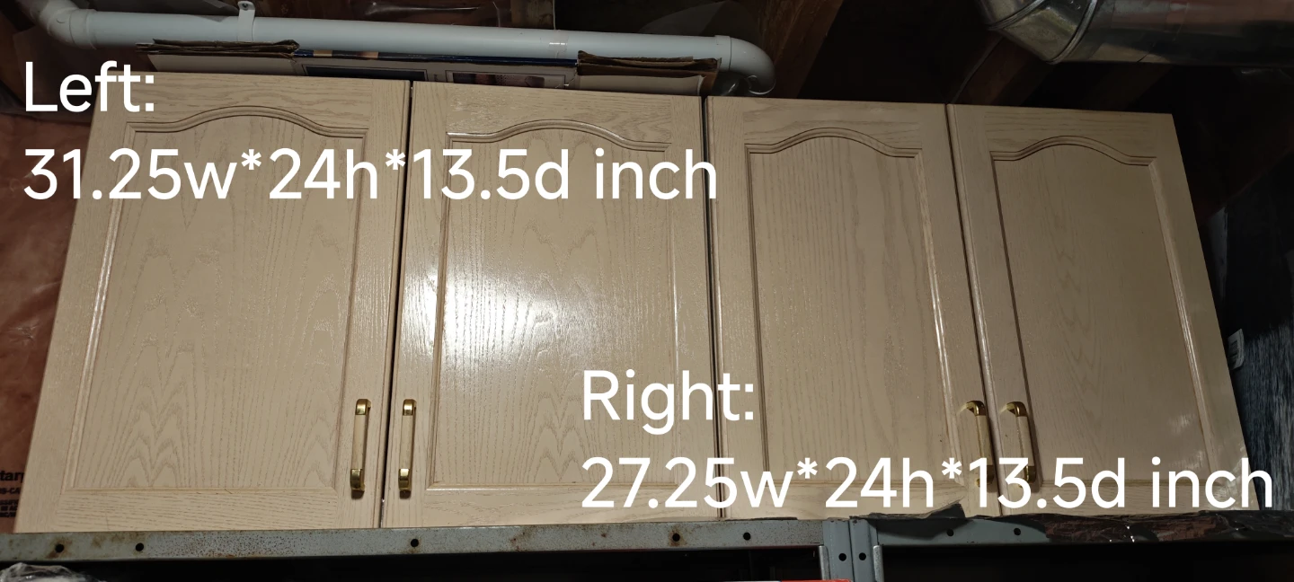 Set of 2 Kitchen Cabinets - Light Oak Finish