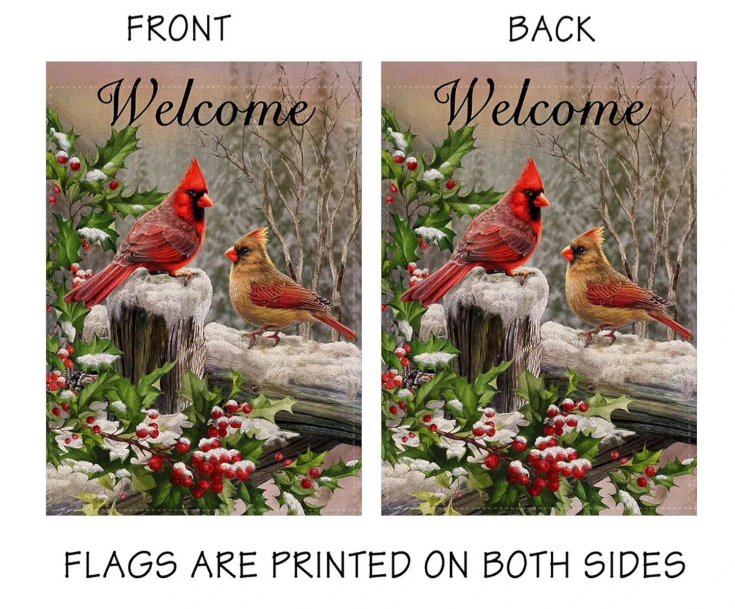 🥕Welcome Cardinal Garden Flag - photo 2