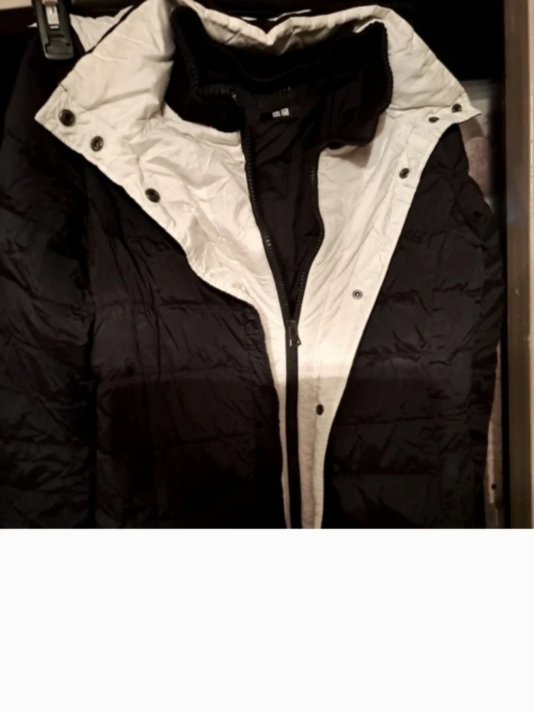 NEW BLACK, WHITE DOWN COAT HOODED GIRLS KIDS - photo 3