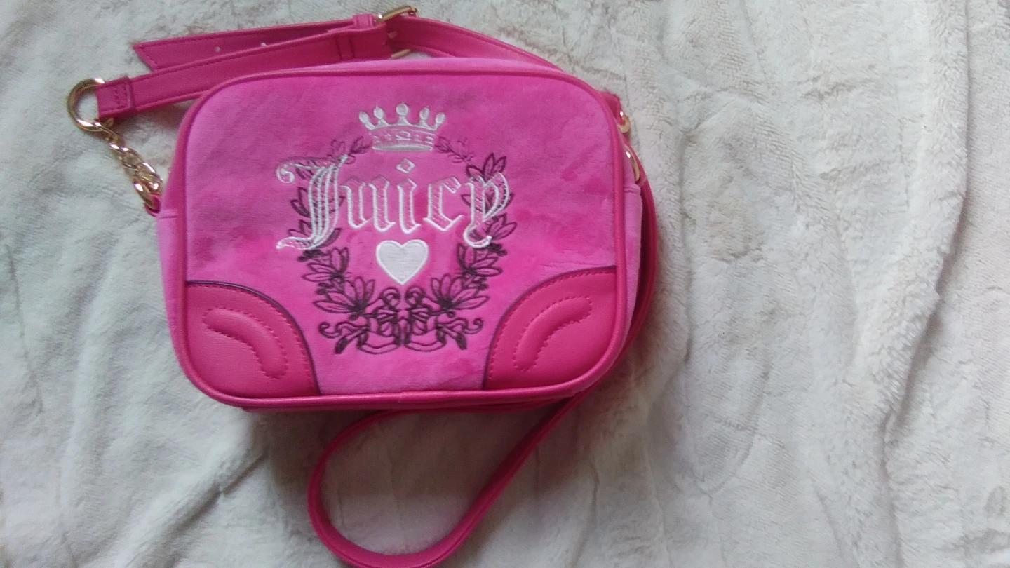 Juicy Couture Hot Pink Velour Crossbody Bag - photo 2