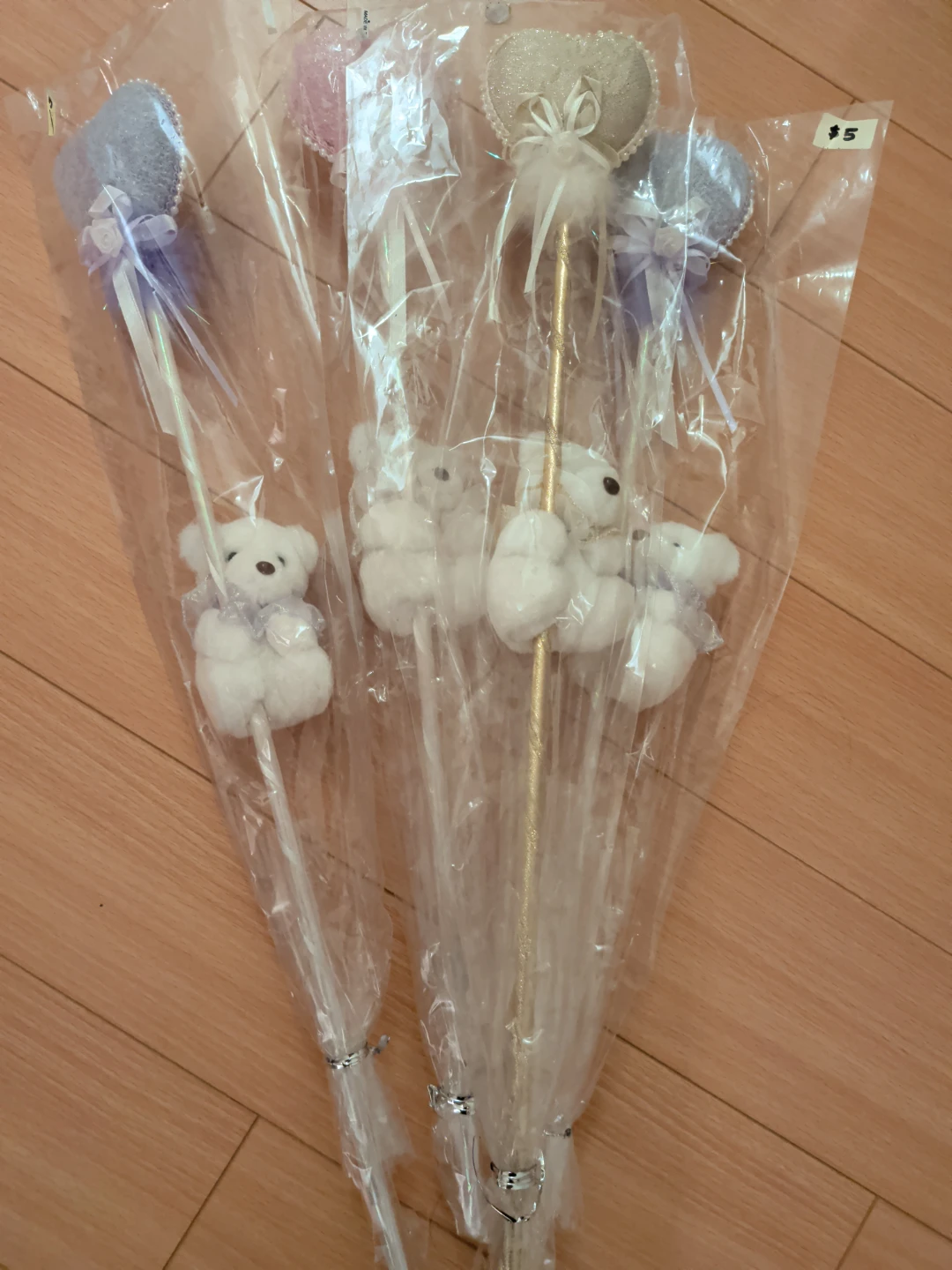 Teddy Bear & Heart Wands