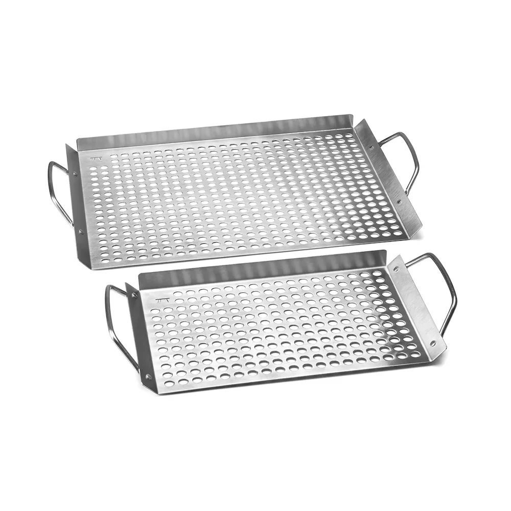 New Outset Grill Tray, Stainless Steel, Set of 2, 11" x 17" and