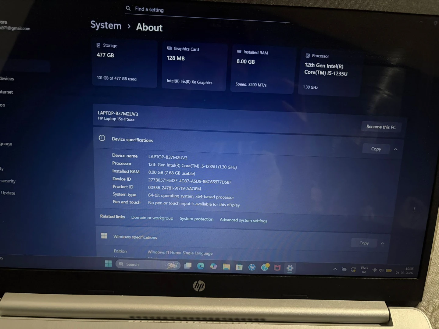 HP Laptop 15-ef2xxx Silver - photo 3