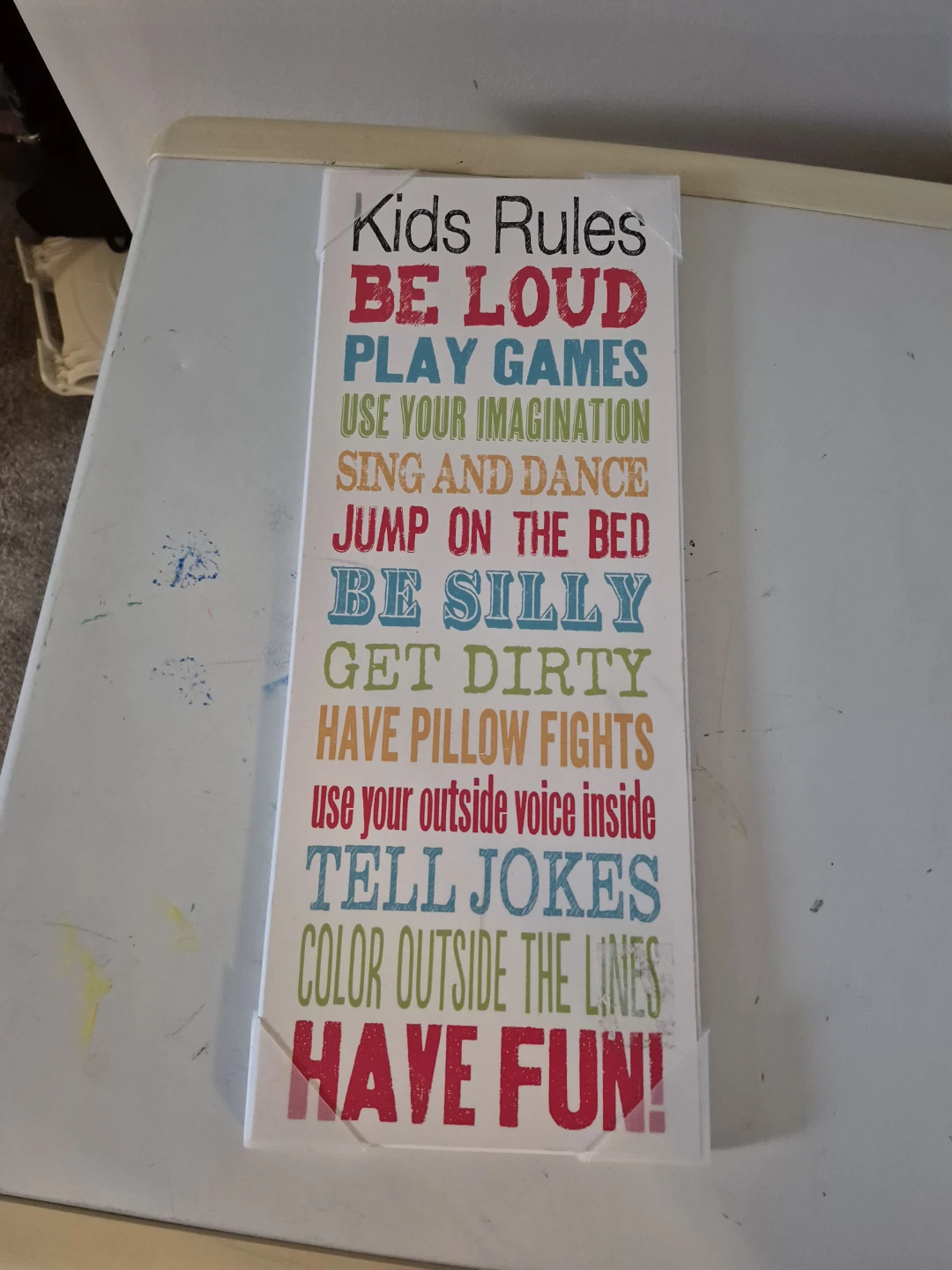 Kids Rules Decorative Sign