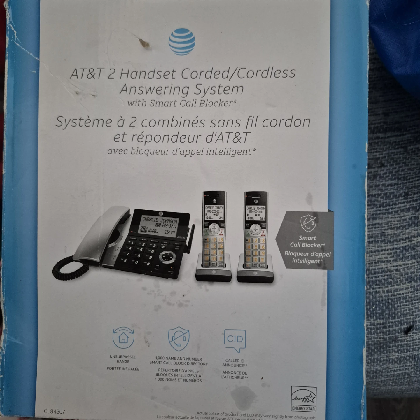 AT&T 2 Cordless phones with charge docs + Answering machine