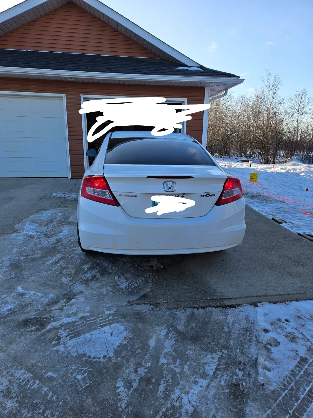 White Honda Civic EX-L 2013 - photo 2