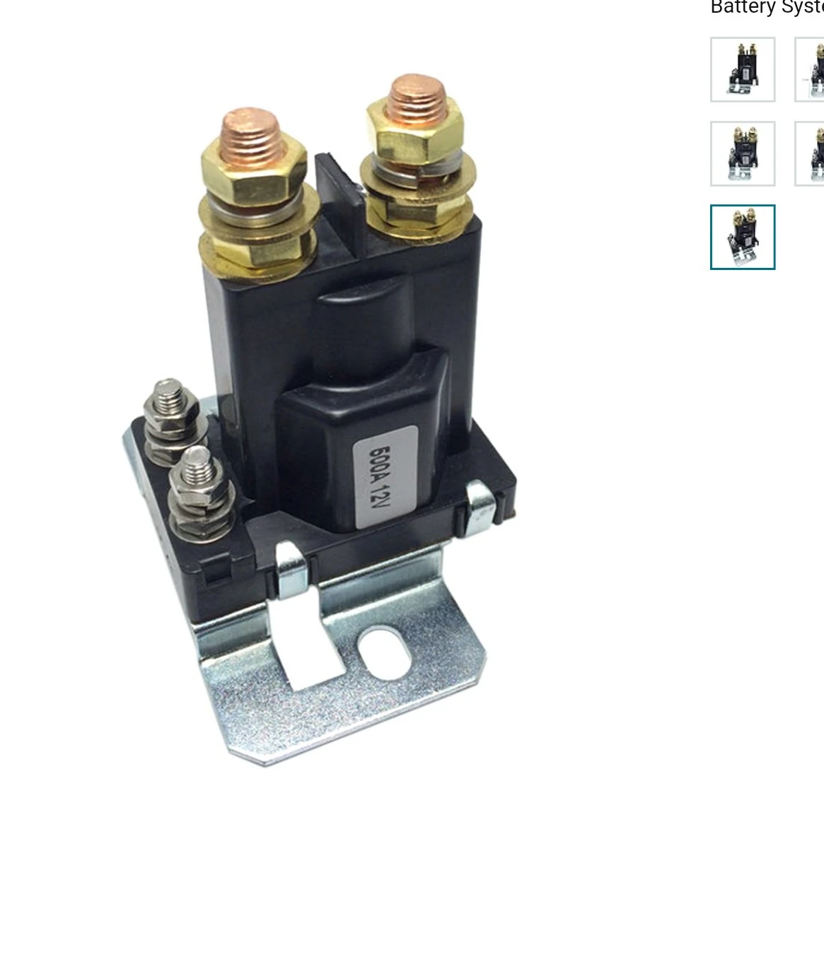 12VDC 500A SPST Contactor Double Battery Isolator