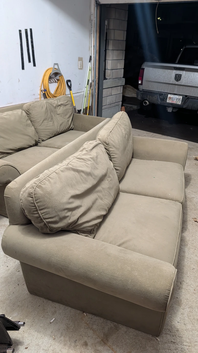 Taupe Loveseat Sofa