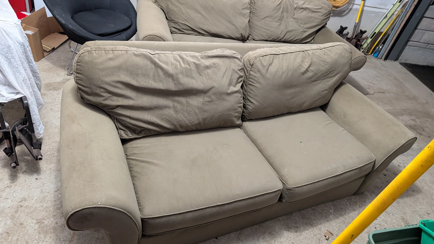 Taupe Loveseat Sofa - photo 3