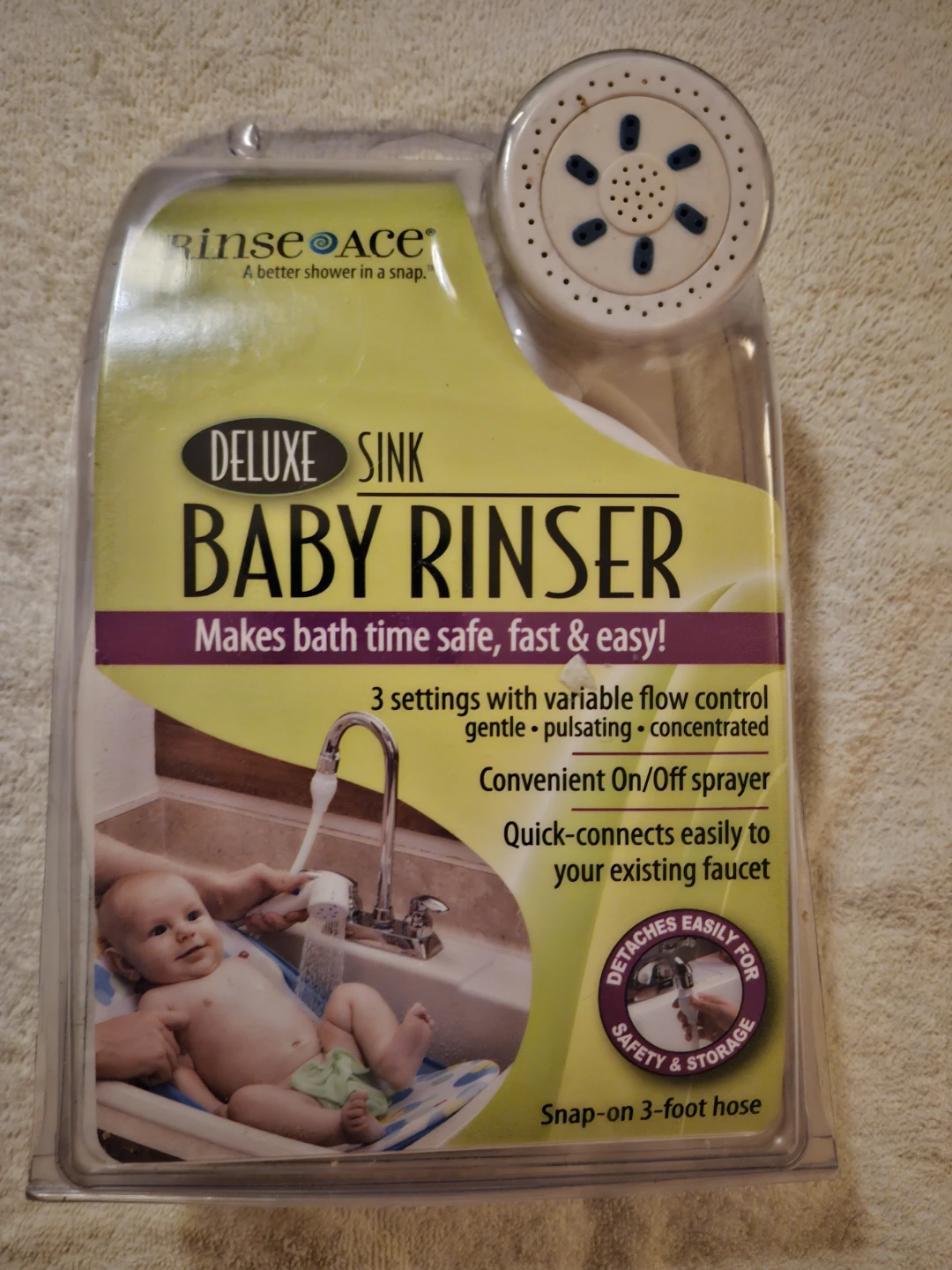 NEW BATH BABY RINSER, SINK SHOWER w/ Hose