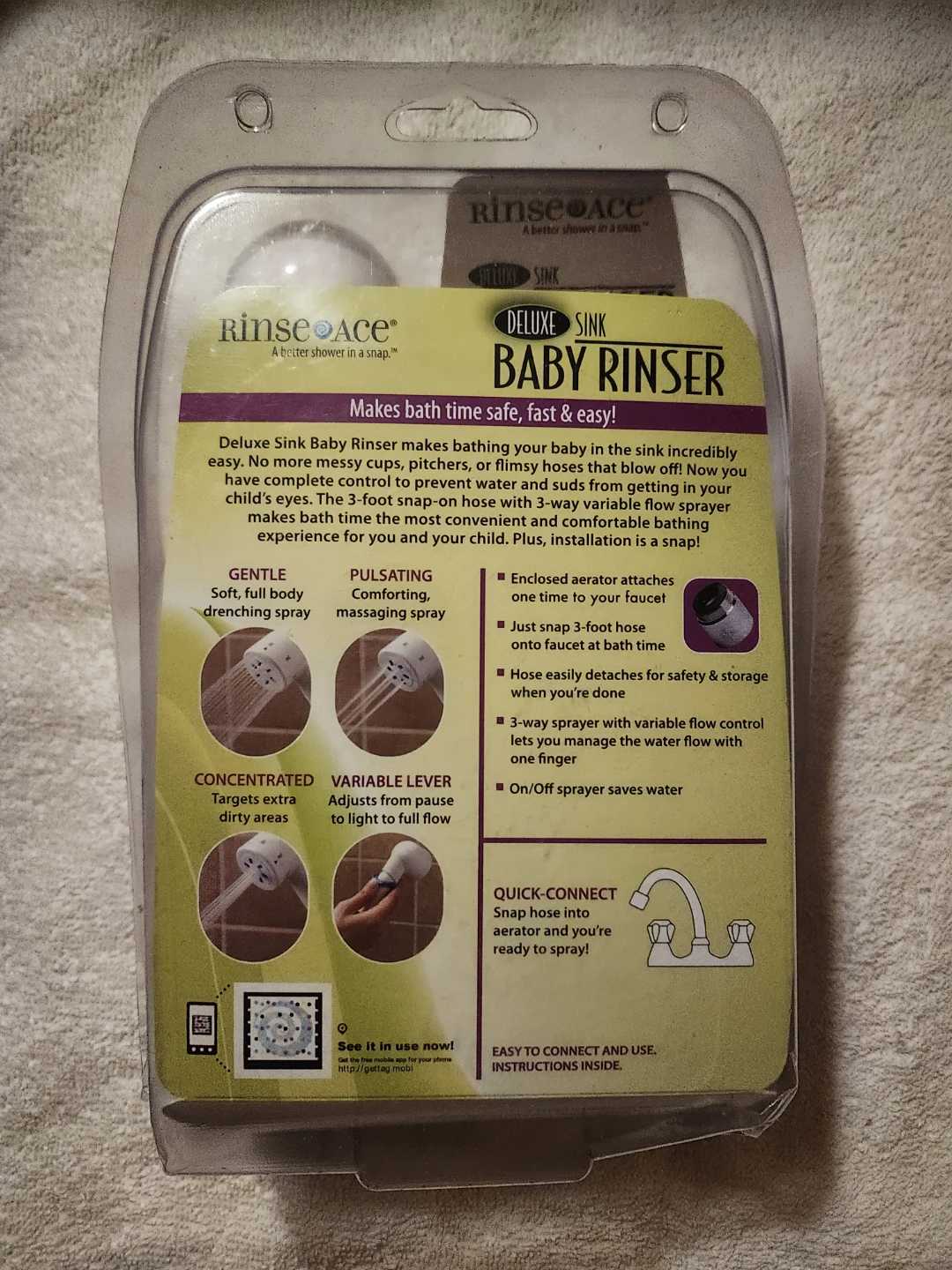 NEW BATH BABY RINSER, SINK SHOWER w/ Hose - photo 2