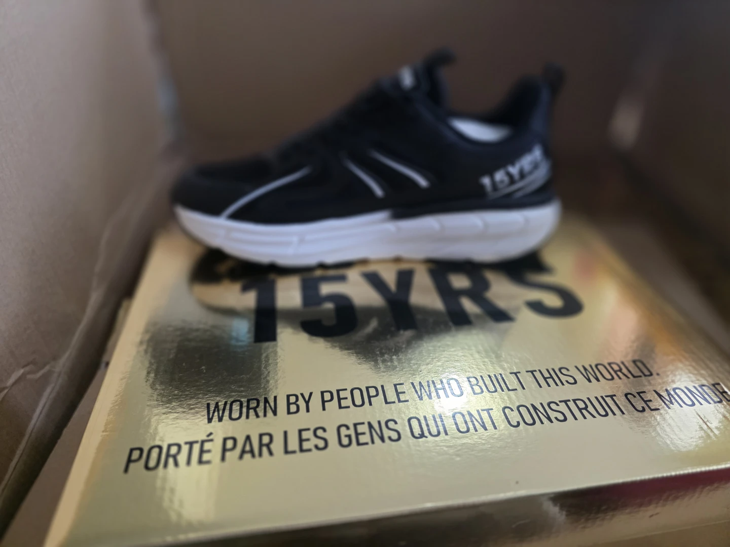 15YRS Black and White Sneakers