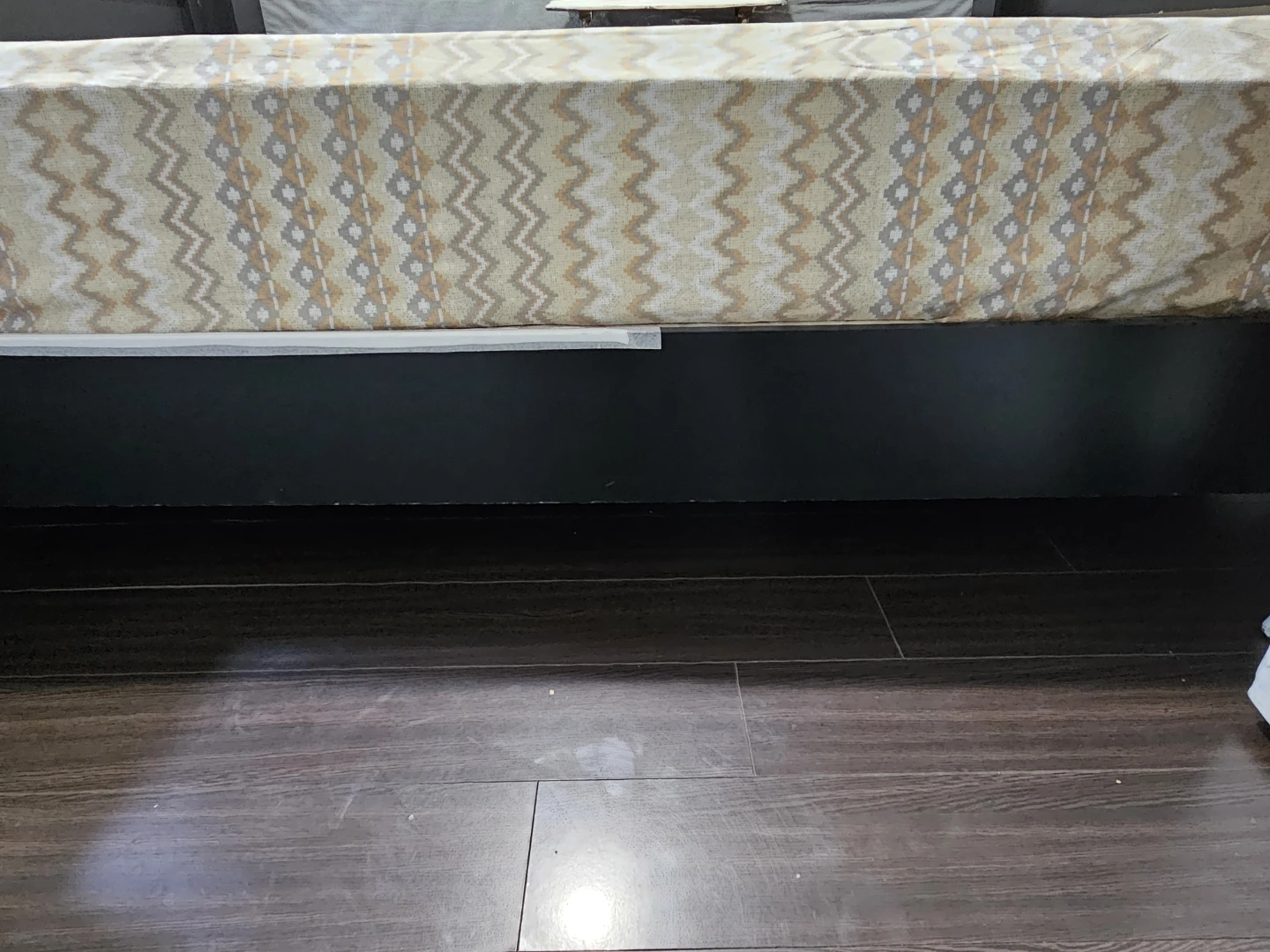 Black Queen Bed Frame with Marble Accents - photo 3