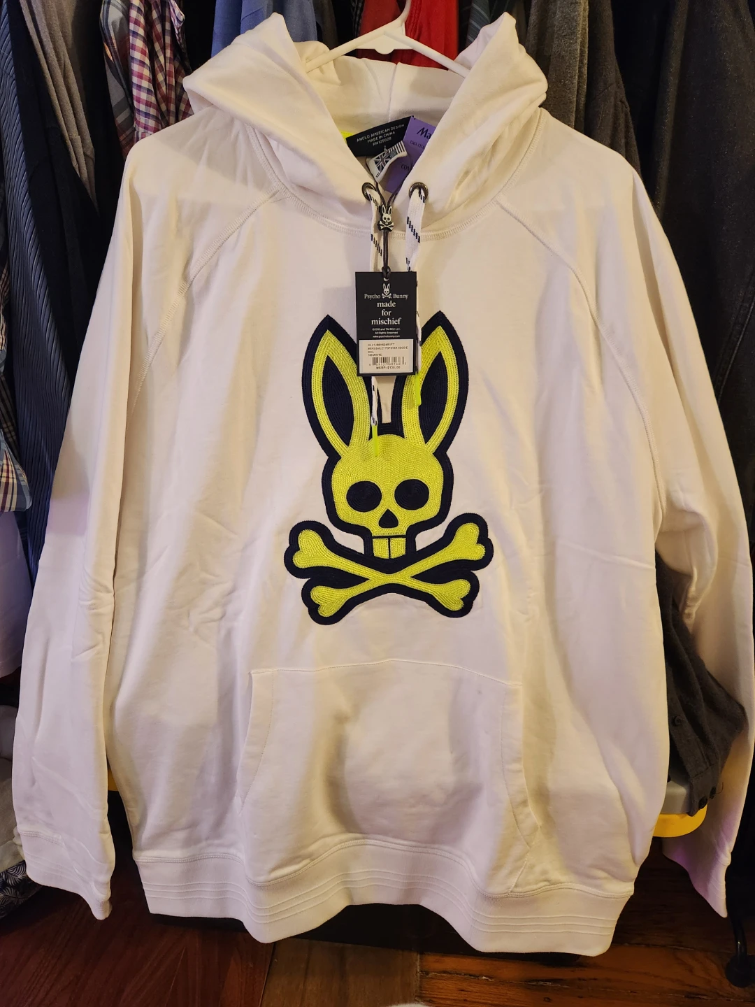 Psycho Bunny White Hoodie XXL