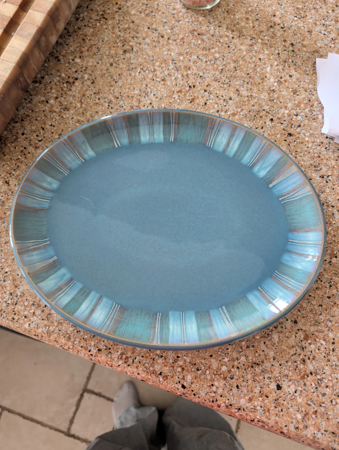 Denby Azure Coast Oval Serving Platter