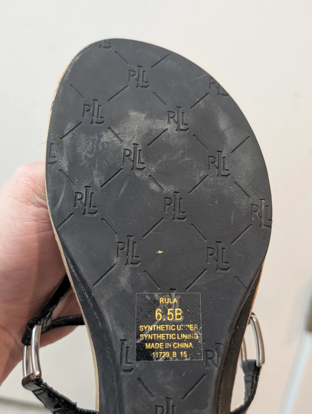 Lauren Ralph Lauren Wedge Sandals Size 6.5B Black - photo 3