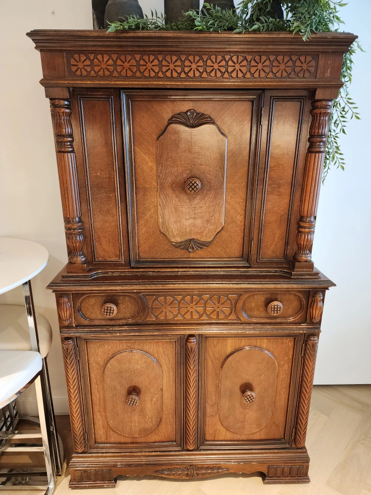 Vintage Wooden China Cabinet