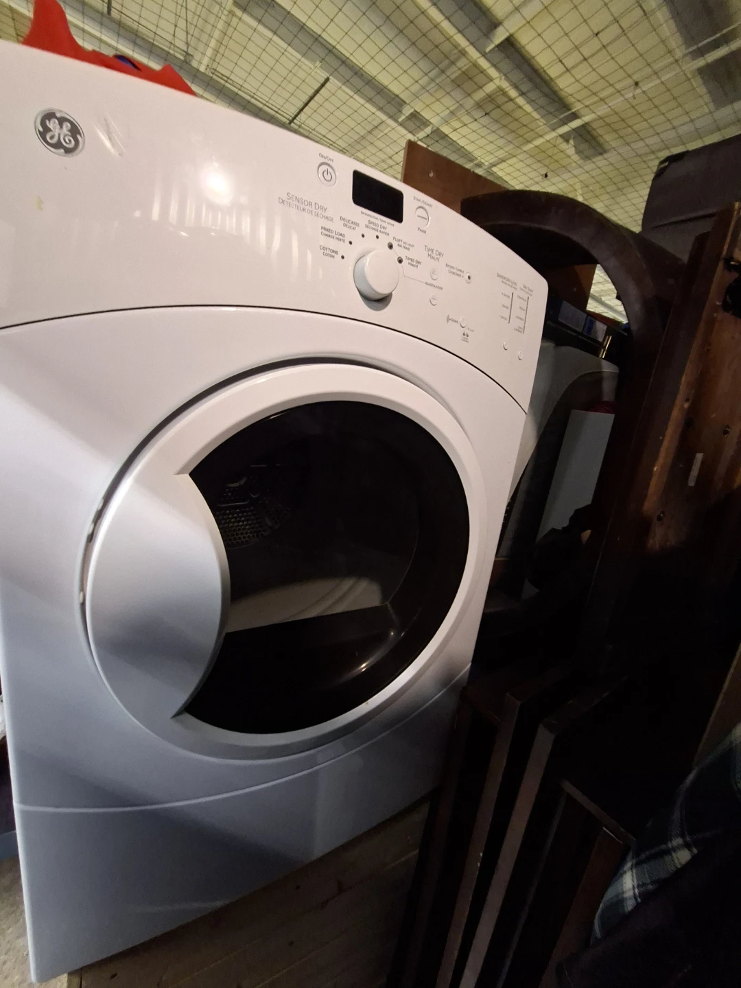 GE White Electric Dryer