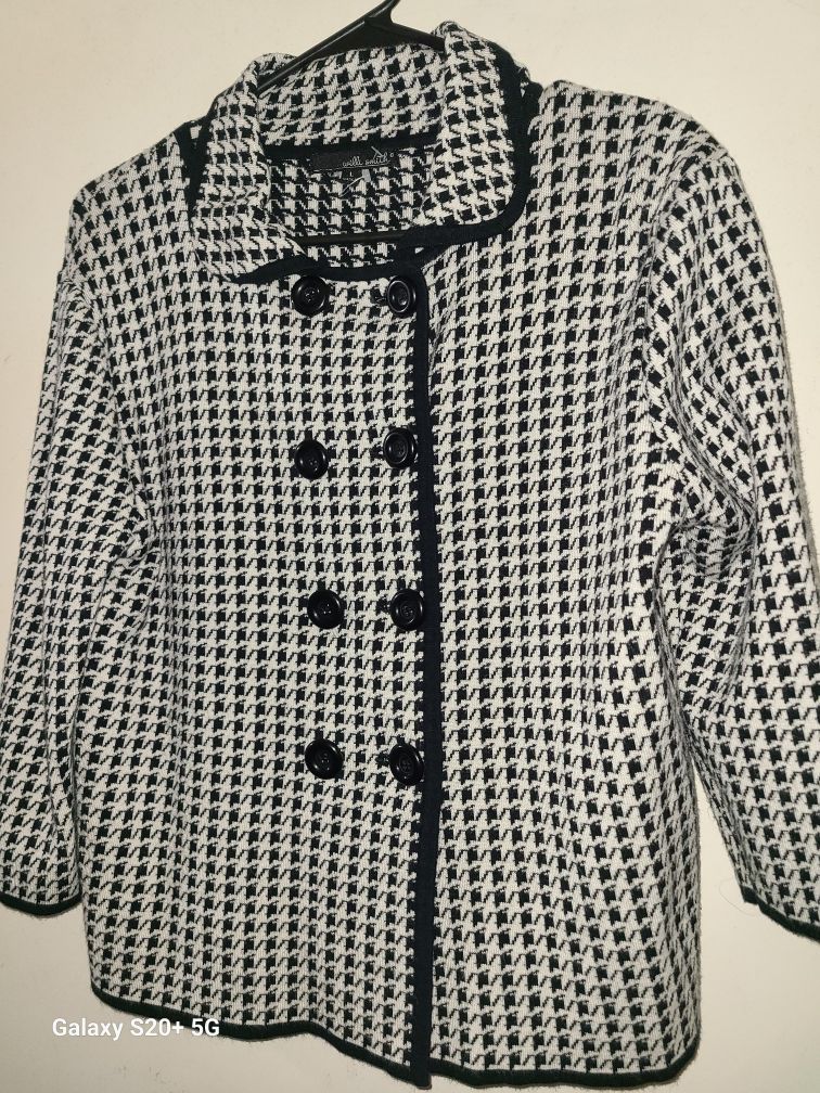 Willi Smith Houndstooth Button-Up Jacket Size L - photo 2