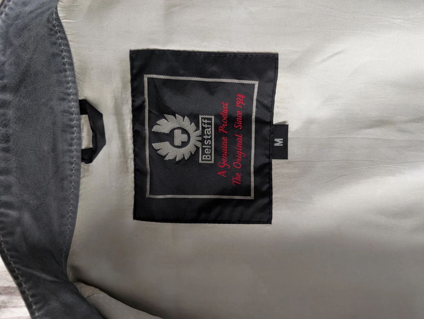 Belstaff Gold Label Grey Leather Jacket Size M - photo 3