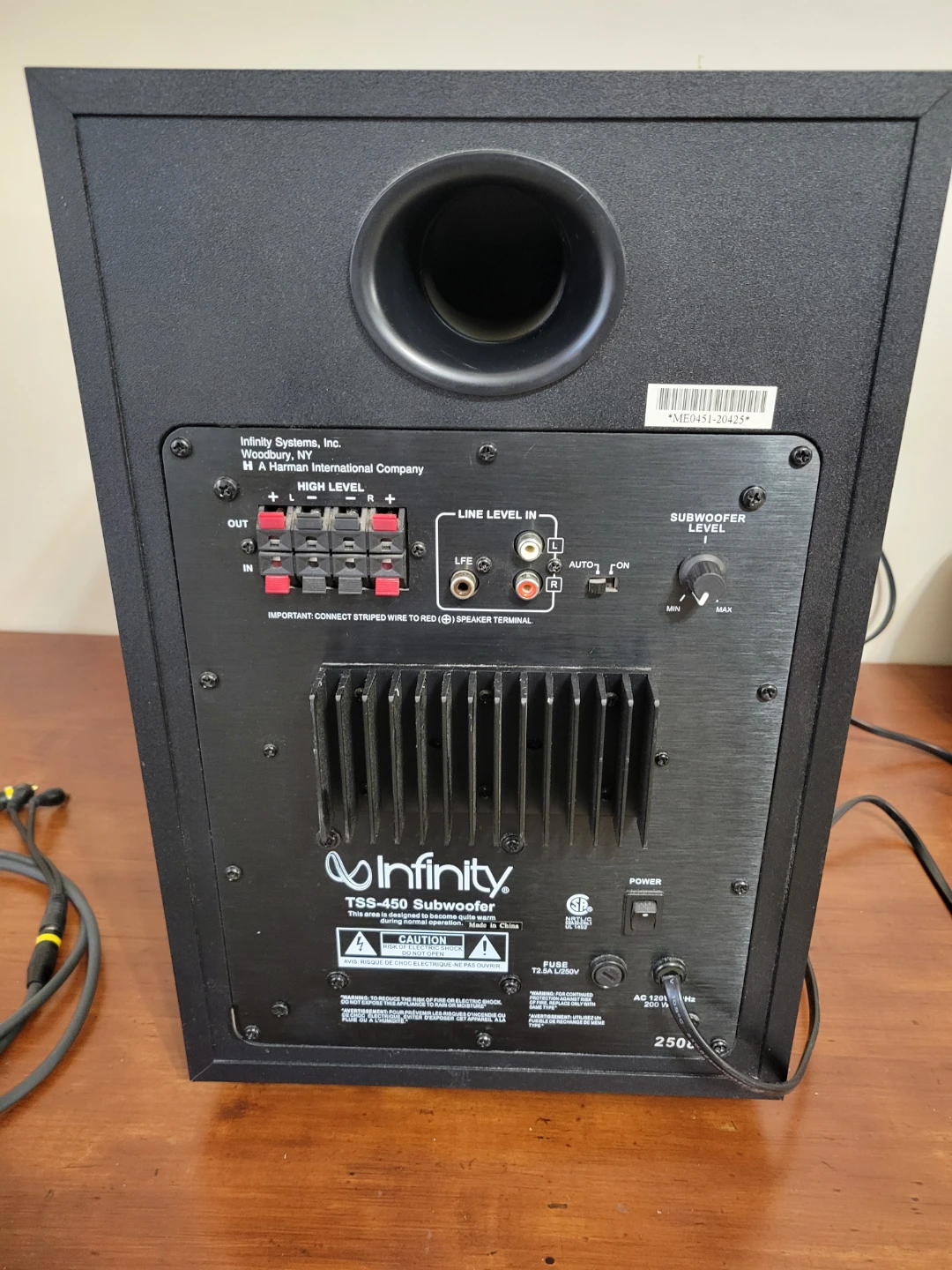Infinity TSS-450 Subwoofer - photo 2