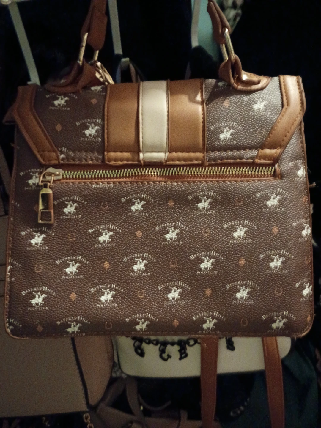 Beverly Hills Polo Club Brown Monogram Handbag - photo 2