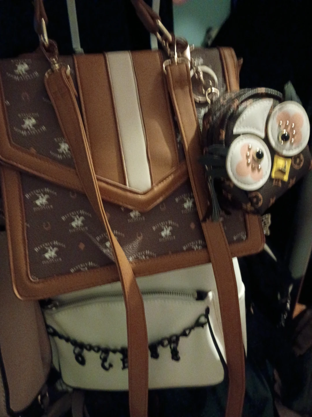 Beverly Hills Polo Club Brown Monogram Handbag - photo 3