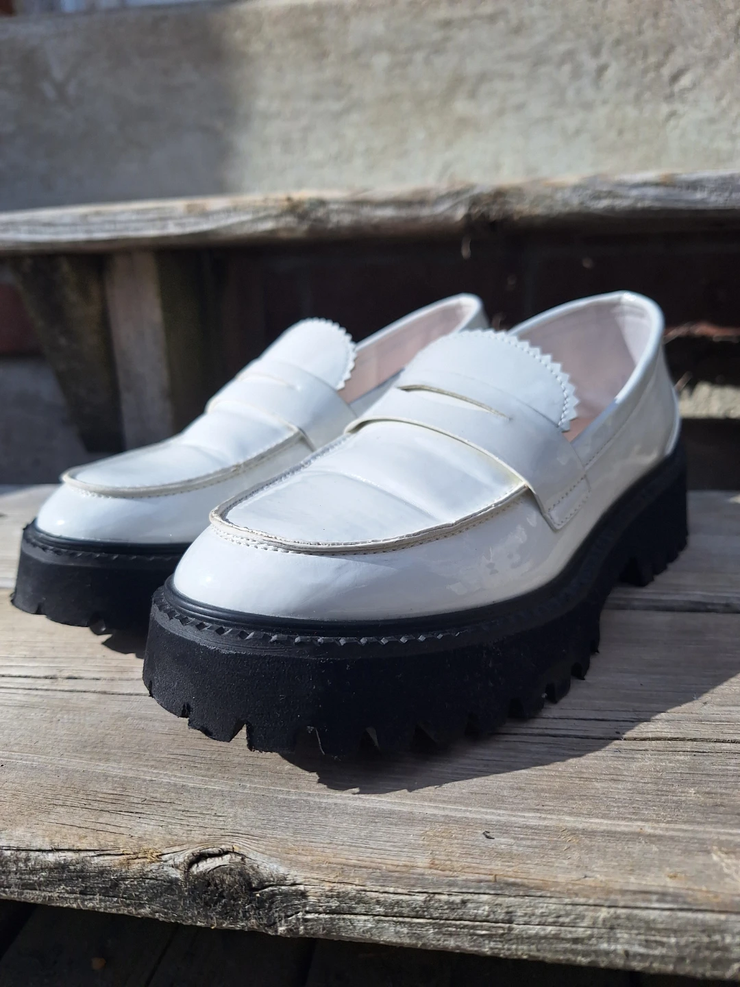 White Platform Loafers - Size 37 - photo 2