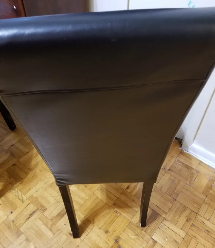 Black Faux Leather Dining Chair 🥕
