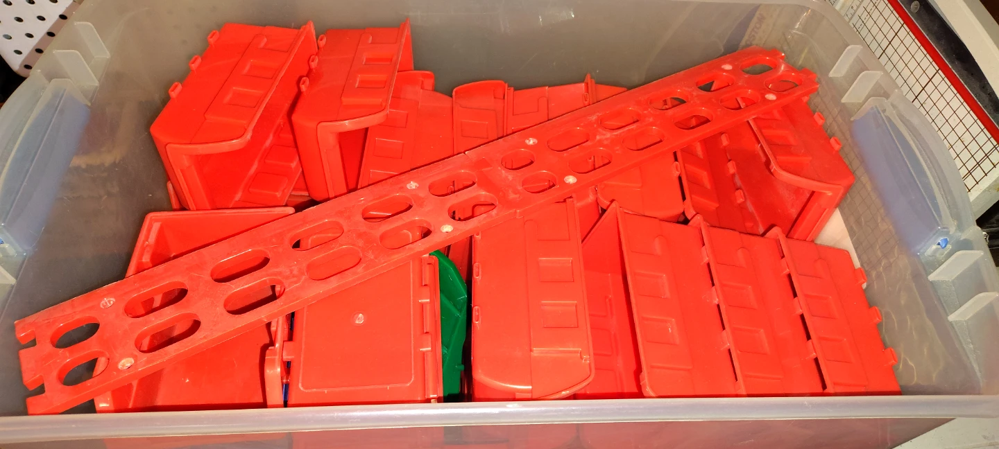 Orange Plastic Building Blocks and Storage Bins - photo 3