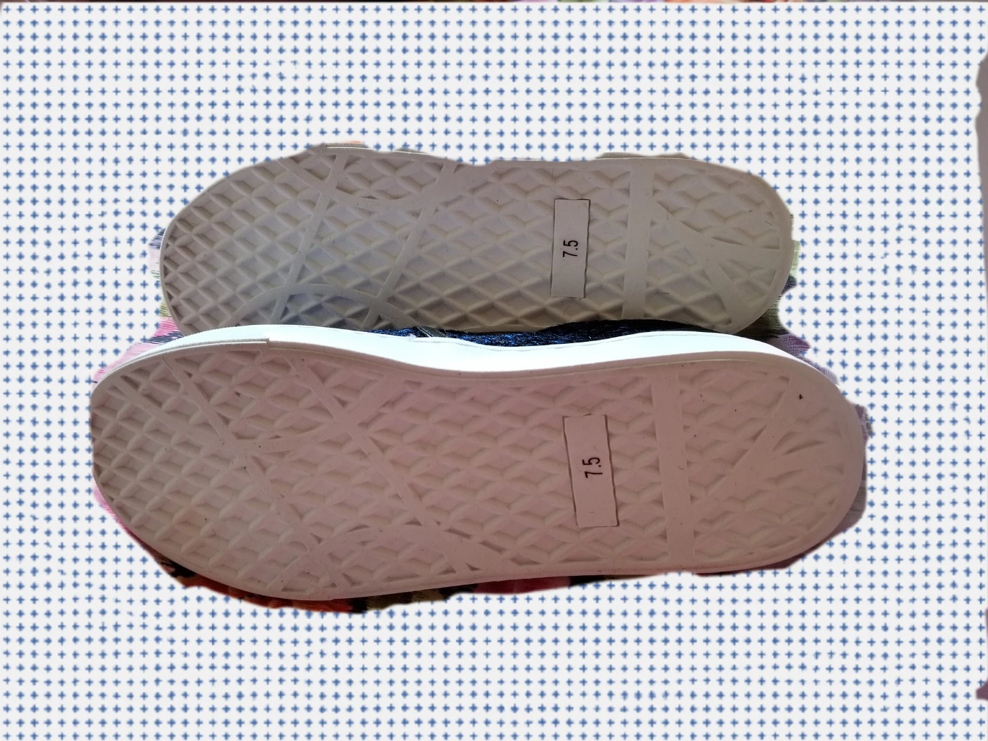 NWOT Women's Blue Sparkle Slip-on Shoes - photo 2