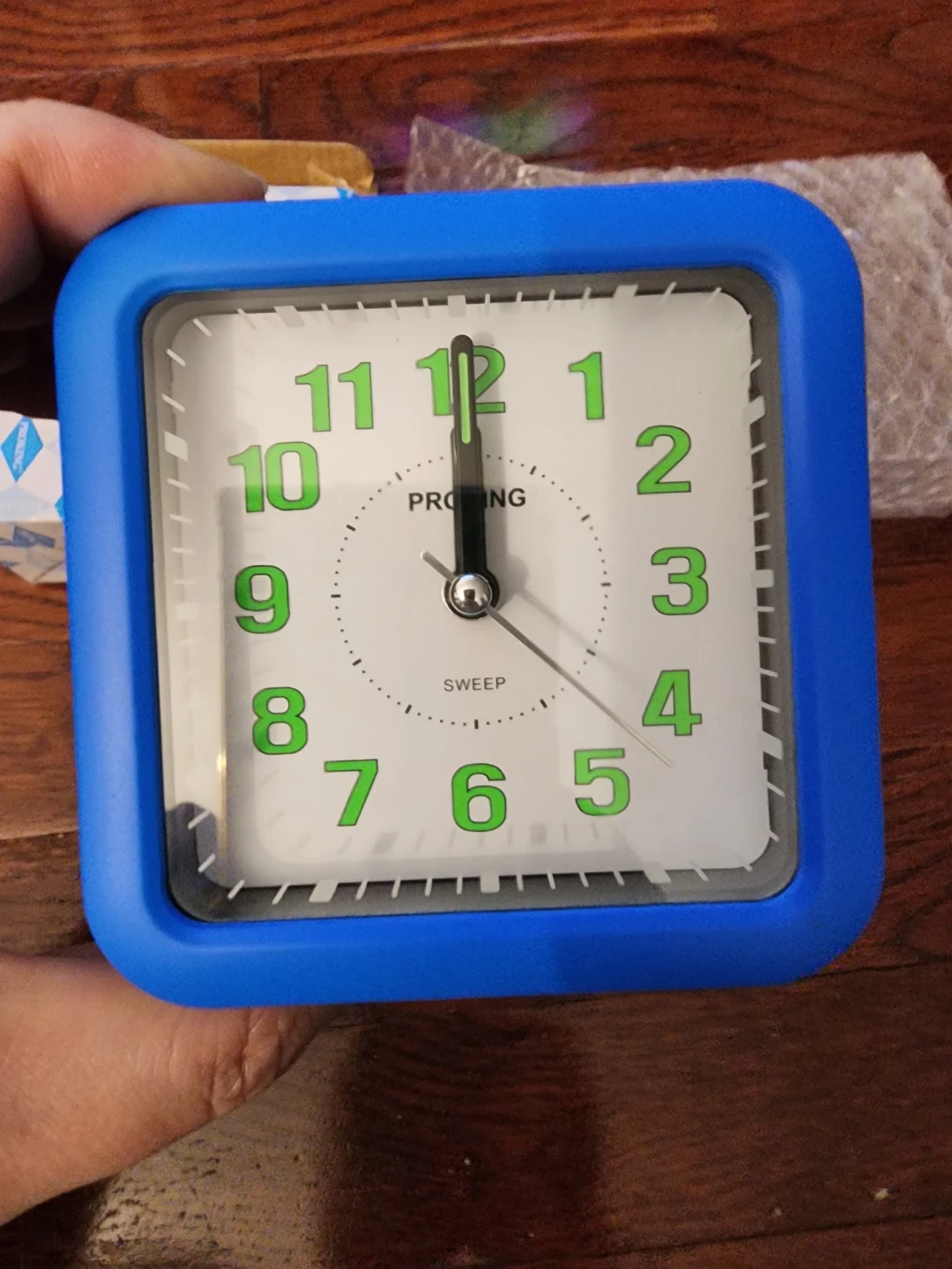 Blue Square Alarm Clock - photo 2