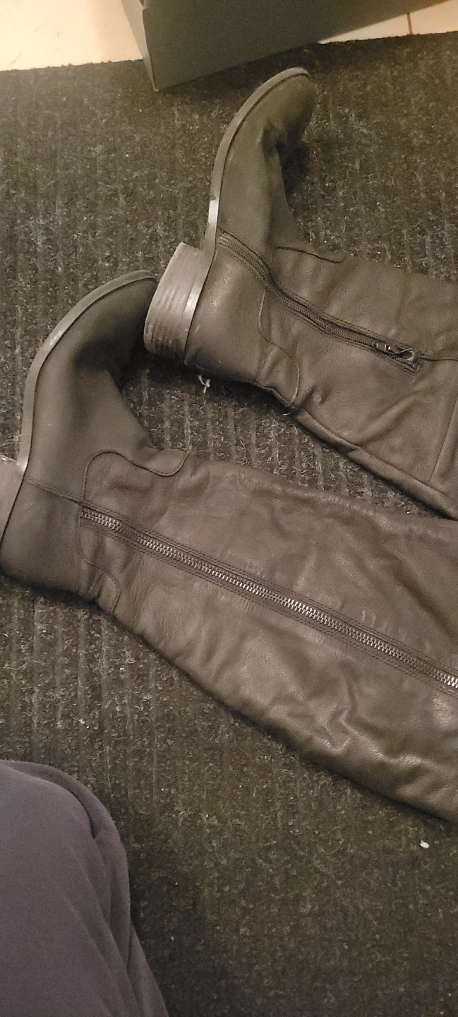 ALDO Women's Black Leather Knee-High Boots Size 7 UK