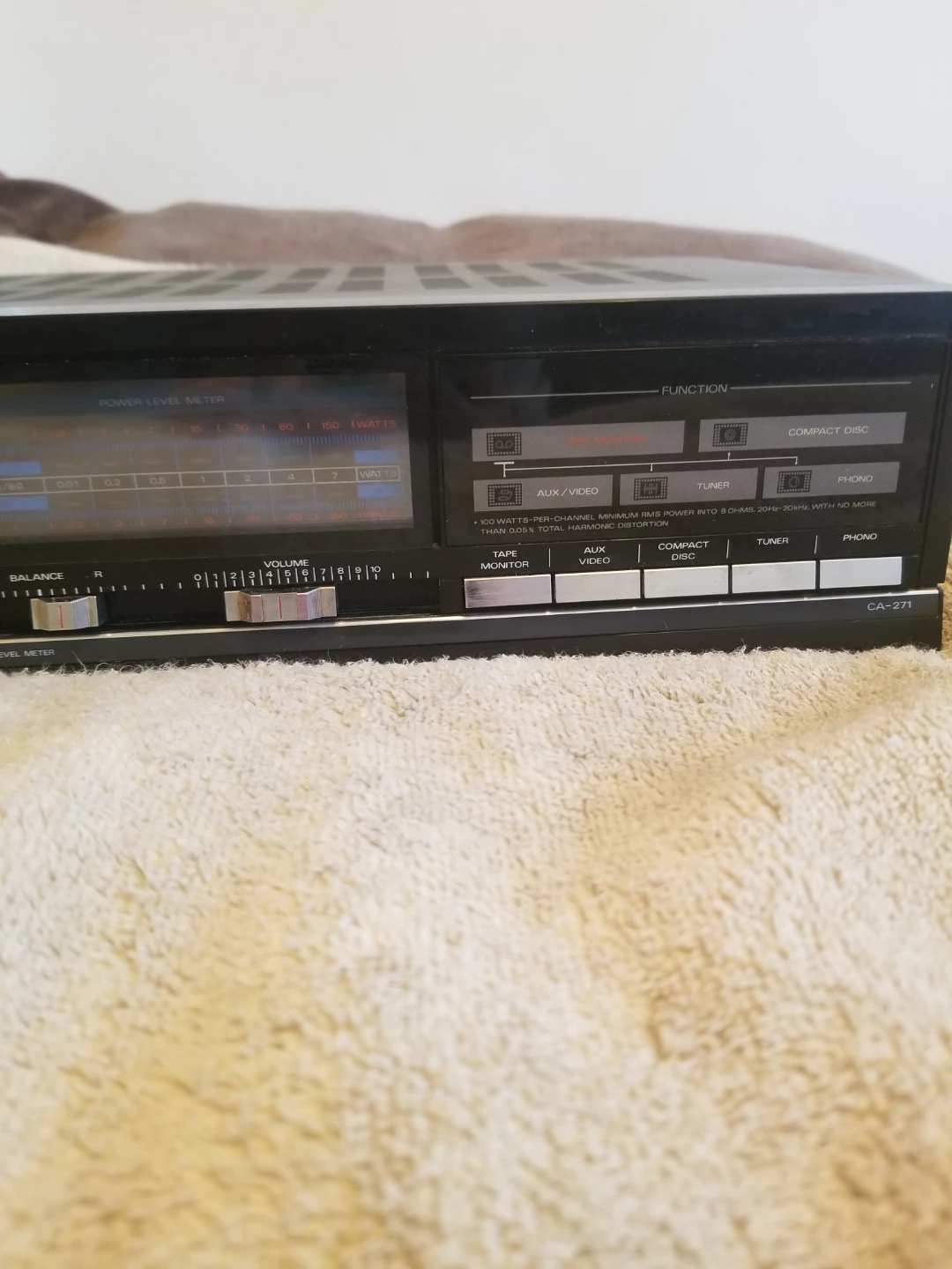 Fisher CA-271 Integrated Stereo Amplifier - photo 3